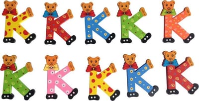 Kleine beren plakletter K (5cm)