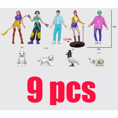 10 stuks/Set Kpop Demonenjagers Figuur Speelgoed Cartoon Rumi/Mira/Zoey Actiefiguur PVC Bureaublad Decoratie Model Poppen Speelgoed Fans Cadeau gray