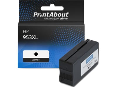 PrintAbout huismerk Inktcartridge 953XL (L0S70AE) Zwart Hoge capaciteit Geschikt voor HP