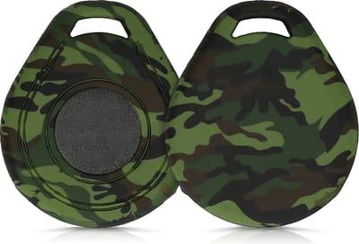 kwmobile hoes geschikt voor Harley Davidson motorsleutel - scooter sleutel cover camouflage zwart licht groen donkergroen
