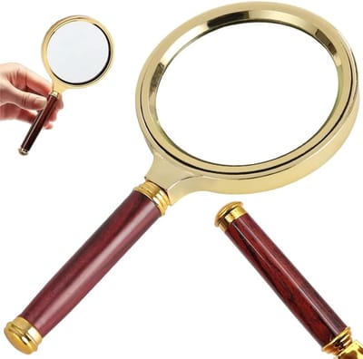 Vergrootglas 10x Vergroting voor Senioren - Lichtgewicht 80mm Echt Glas Lezen en Hobbygebruik