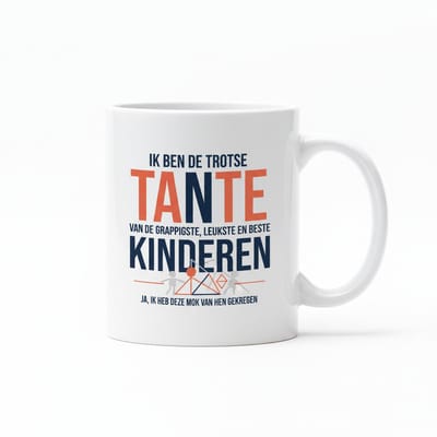 Trotse Tante Mok – Grappige Familie Quote Koffiemok – Cadeau voor de Beste Tante – 330 ml