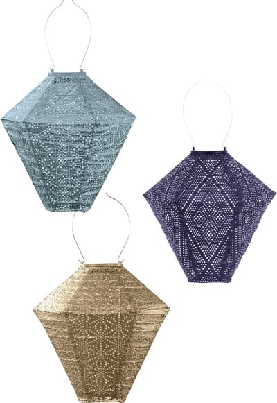 Lumiz Tuinverlichting op zonne energie - Solar tuinverlichting - Lumiz Solar Lampion - Diamond Set - 3 stuks