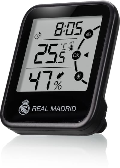 Real Madrid Weerstation - Thermo-, Hygrometer - Klimaataanduiding - Zwart