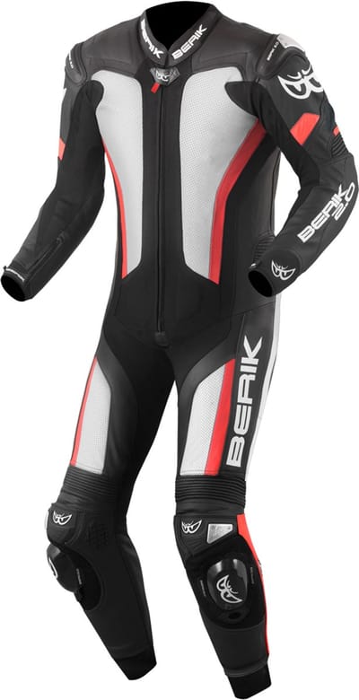 Berik Losail Zwart Wit Rood 1-Delig Motorpak - Racepak