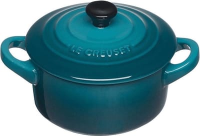 Le Creuset Serveerpannetje / Mini Braadpan - Signature - Deep Teal - ø 10 cm / 250 ml