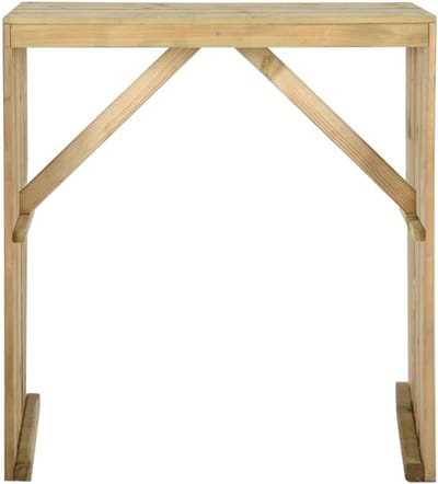 Bartafel Hout - Terrastafel - Gezellig Borrelen - Geïmpregneerd Grenenhout - 100x60x110 cm - Bruin