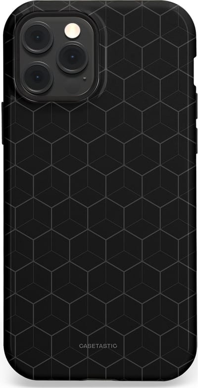 Casetastic Hoesje Geschikt voor Apple iPhone 12/12 Pro Magsafe - Stijlvolle Beschermende Duo-layer Case - Hexago