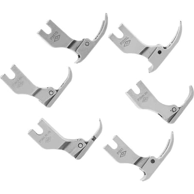6 stuks Persvoet Eénnaald Naaimachine Accessoires Industriële Reserveonderdelen Staal white