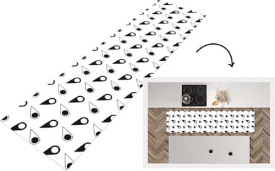 Keukenloper - Loper keuken - Kompas - Patronen - Reizen - 200x50 cm - Keukenloper vinyl