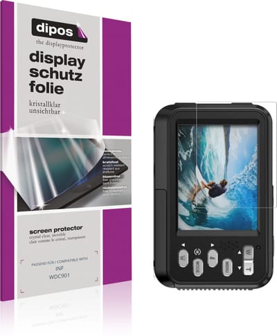 dipos – 4x Beschermfolie geschikt voor INF WDC901 | Krasbestendige & heldere Screenprotector Ultra-Thin