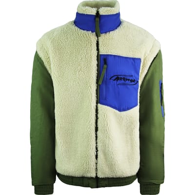 Puma x Attempt Sherpa Bomber Zip Up Olive Beige Herenjas 598257 75