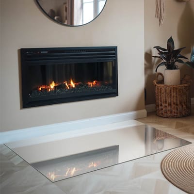 Coloray Vloerplaat Houtkachel - Plaat voor Onder Kachel - 120 cm x 80 cm - Kachel Vloerplaat - Grijs Vloerplaat Kachel - Onderplaat - Vloerplaat Openhaard - Houtkachel Accessoires - Onderplaat Voor Houtkachel