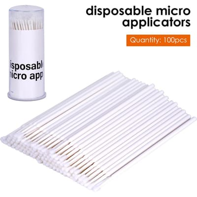 100 Pièces Brossettes Interdentaires Jetables Tête Souple Outil de Fil Dentaire 4 Tailles Blanchiment des Dents Usage Dentiste white