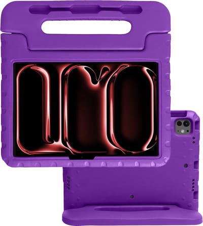 Hoes - Geschikt voor Apple iPad Pro (2024/2025) - 11 inch - Kinderhoes Shockproof Bumper - Kidsproof Case - Tablet Hoesje - Kinder Hoes Cover - Paars
