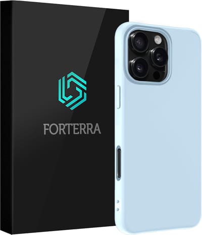 Hoesje Geschikt voor Apple iPhone 16 Pro - Sterk & Shockproof - Siliconen Case - Hoes Cover - Lichtblauw