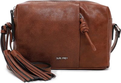 SURI FREY Schoudertas Nicky Handbag With Zipper Cognac Bruine