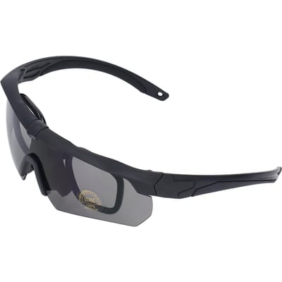 Impact Bril Outdoor Fietsen Sportbril met Transparante Gele Verwisselbare Lenzen black