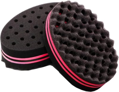 Dubbele Haar Twist Spons, 2 Stuks, Styling Tool voor Dreadlocks, Golven en Krullen Creëren