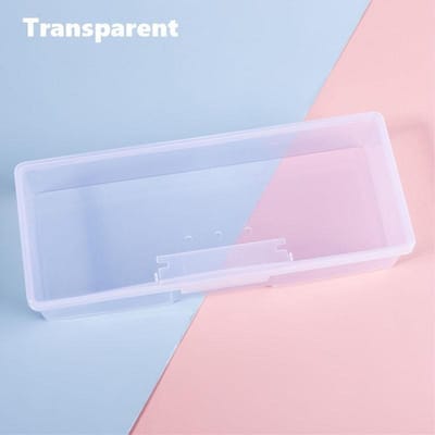Lege Rechthoekige Opbergdoos Multifunctioneel Nagellak Steentjes Kwasten Gereedschap Container Kleine Objecten Pen Organizer Etui