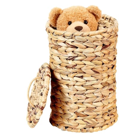 Decoratieve Prullenbak - Afvalmand - Ruimtes Organiseren - Handgemaakt Gevlochten - 31 x 19 cm - Natuurlijk