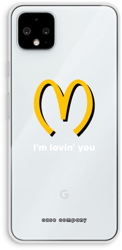Case Company® - Hoesje geschikt voor Google Pixel 4 XL hoesje - I'm lovin' you - Soft Cover Telefoonhoesje - Bescherming aan alle Kanten en Schermrand