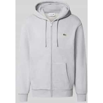 Lacoste heren hoodie sweatsvest - lichtgrijs melange