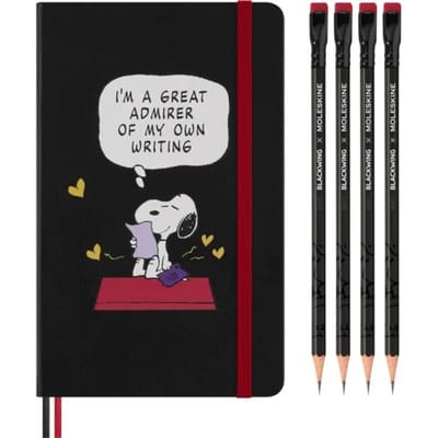 Moleskine x peanuts limited edition giftbox met notitieboek a5 en 4 potloden