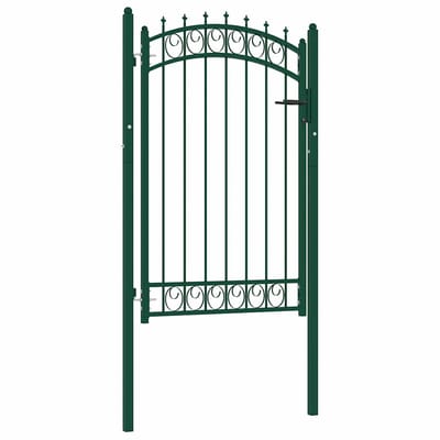 vidaXL - Hekpoort - EMMEN - met - stalen - pinnen - 104x117 - cm - groen