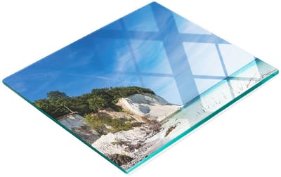 Keukenplank van gehard glas met decoratieve afbeeldingen, Rügen, Duitsland, 60x52 cm