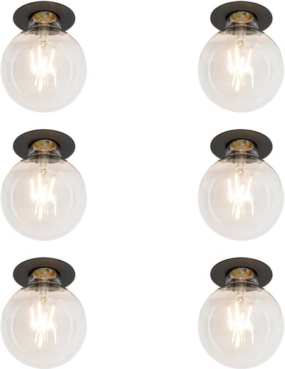QAZQA 102890 - Inbouwspot - 6 stuks - Ø 7 cm - - Woonkamer | Slaapkamer | Keuken