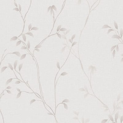 Landelijk behang Profhome 397672-GU vliesbehang gestructureerd met bloemmotief mat crème beige 5,33 m2