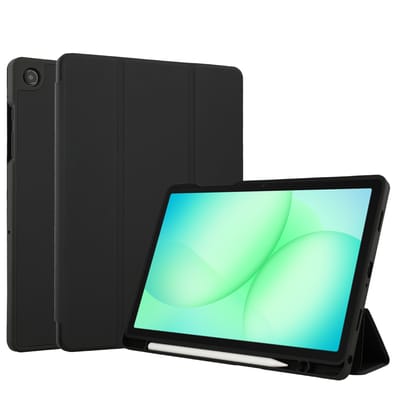 Accezz Tablet Hoes - Geschikt voor Samsung Galaxy Tab A9 Plus / Galaxy Tab A11 Plus - Smart Silicone Bookcase - Zwart