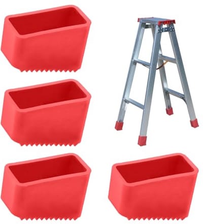 Antislip laddervoethoezen - 4 stuks universele vervangende trapdoppen voor optimale veiligheid en grip