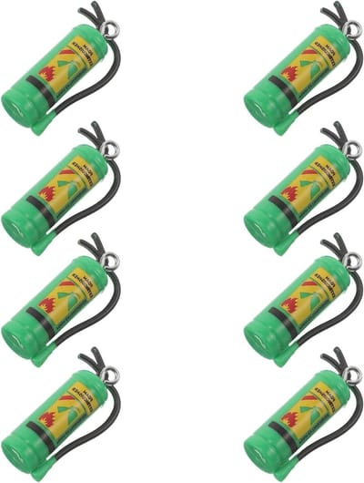 Mini Brandblusser Bedeltjes - Veiligheid Hanger - DIY Decoratie - Realistische Miniatuur - 10 Stuks - Groen