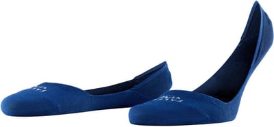 FALKE Cool 24/7 onzichtbar eenkleurig katoen footies heren blauw - maat 39-40
