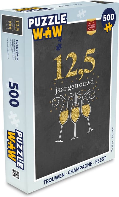 Puzzel Spreuken - Huwelijk - 12,5 jaar getrouwd - Jubileum - Huwelijk - Legpuzzel - Puzzel 500 stukjes
