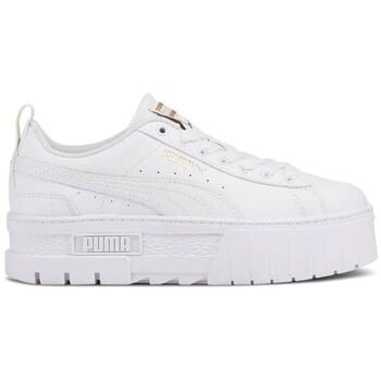 Puma Mayze Lth Jr Lage sneakers - Leren Sneaker - Meisjes - Wit - Maat 39