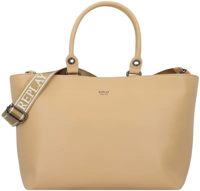 REPLAY Schoudertas Shopper Safari Beige
