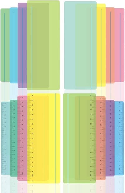 Leesoverlays Dyslexie - Leeslinialen Hulpmiddelen - Verbeteren Lezen - 8 Kleuren Contrast - 16 Stuks - Multicolor