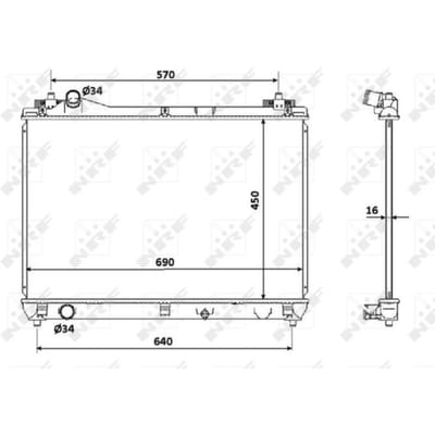 Radiator, motorkoeling NRF 53915