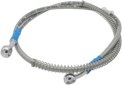 Motorfiets Remslang - Hydraulische Leiding - Veilig Rijden - Gevlochten Staal - 18x5x23 cm - Zilver