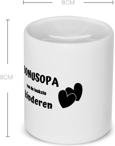 Akyol - bonusopa van de leukste kinderen Spaarpot - Opa - de leukste opa - verjaardag - cadeautje voor opa - kado - geschenk - 350 ML inhoud