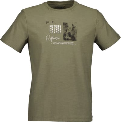 Blue Seven heren shirt - t-shirt heren - groen met print - 302751 - maat M