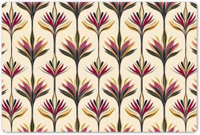 Placemats 45x30 cm - Placemat kunststof - 1 stuk - Waaier - Motief - Kleurrijk - Borden onderleggers - Decoratie voor op tafel - Keuken tafeldecoratie accessoires - Vinyl onderlegger - Tafelversiering
