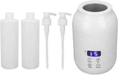 Verwarmde Dispenser voor Massageolie met 2 Flessen, Perfect voor Essentiële Olie en Lichaamslotion, Ideaal voor Ontspanning en Wellness