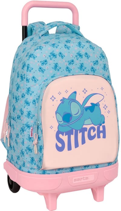 Safta Stitch Ohana 33l 33x45x22cm Rugzak Met Wielen Blauw Kinderen