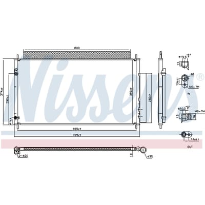Condensator, airconditioning NISSENS 941188