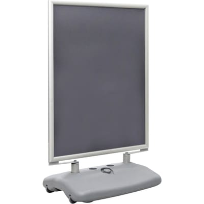 Europel Stoepbord met Swing - Kliklijst A0 formaat - 84,1 x 118,9 cm - 35 mm frame - Dubbelzijdige presentatie - Waterbestendig - Met wieltjes en te vullen met zand/water
