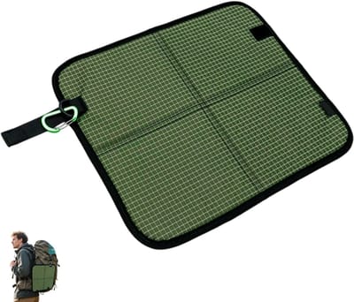 Opvouwbaar buitenkussen - Reiskussen - Lichtgewicht zitkussen -- voor buitenactiviteiten, wandelen, kamperen - 13,78 x 12,2 inch - groen